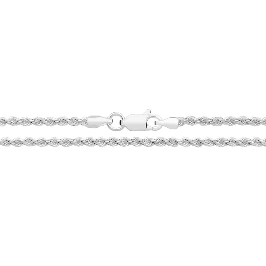 Silver Rope Bracelet - 7.5"