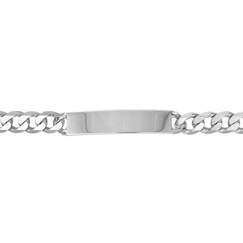 Silver Curb Identity Bracelet - 8.5" - John Ross Jewellers