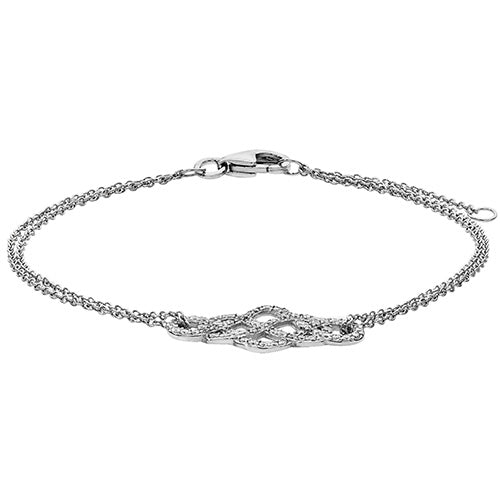 Silver CZ Fancy Infinity Bracelet