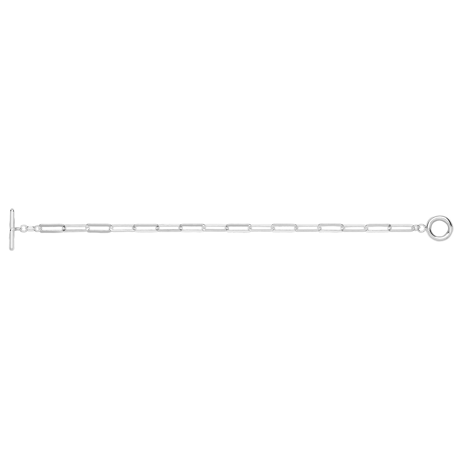 Silver T-Bar Paperlink Bracelet - John Ross Jewellers