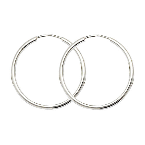 Silver 22mm Sleeper Earrings - John Ross Jewellers