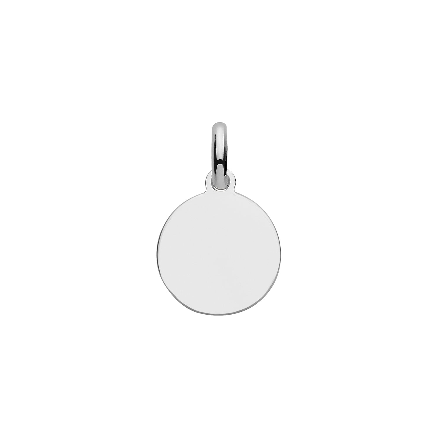 Silver Round Disc Necklace | 10mm - John Ross Jewellers