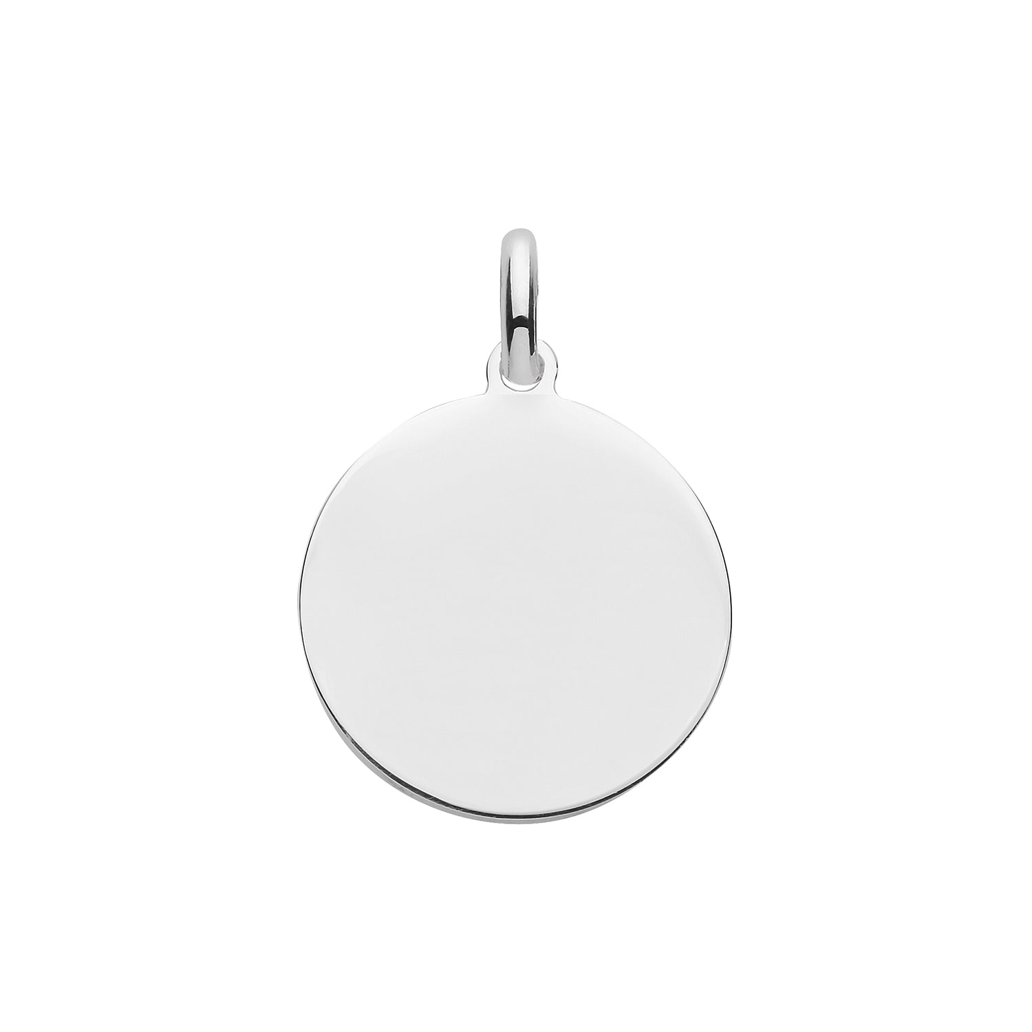 Silver Round Disc Necklace | 18mm - John Ross Jewellers