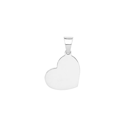 Silver Heart Disc Necklace | Medium - John Ross Jewellers
