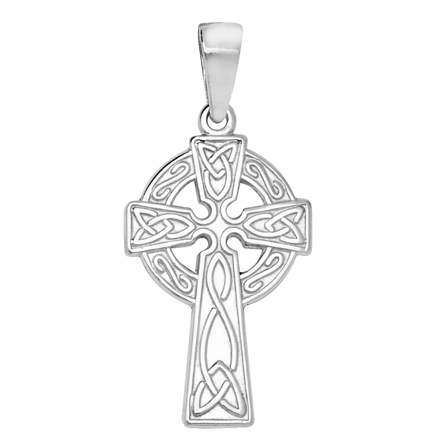 Silver Celtic Cross Necklace - Medium - John Ross Jewellers