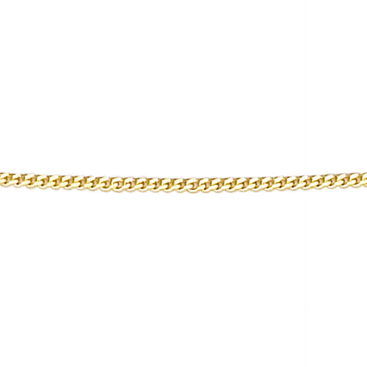 9ct Gold Diamond Cut Curb Chain With Extender - John Ross Jewellers
