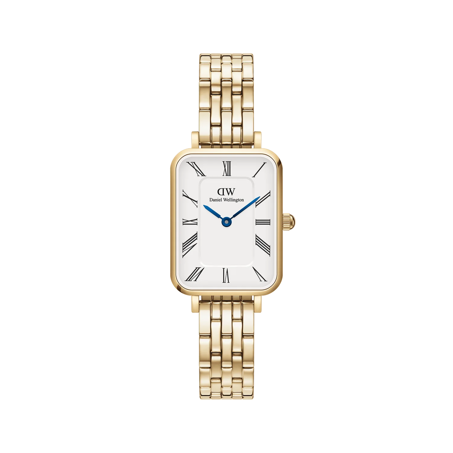 Daniel Wellington Quadro Roman Numerals 5-Link Evergold | 20mm x 26mm - John Ross Jewellers