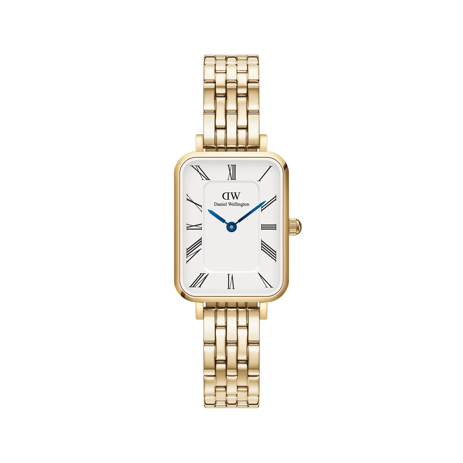 Daniel Wellington Quadro Roman Numerals 5-Link Evergold | 20mm x 26mm - John Ross Jewellers