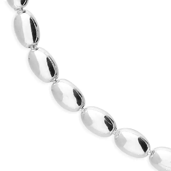Silver Chunky Seed Chain Anklet | 25cm - John Ross Jewellers