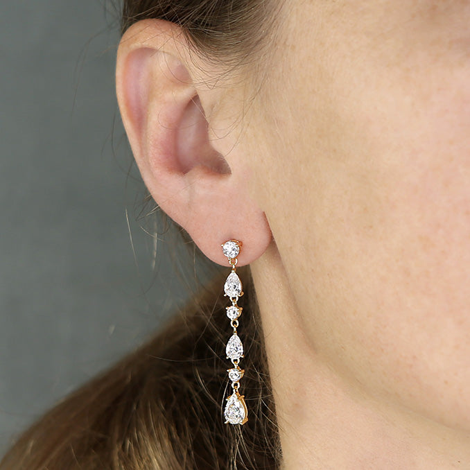 Sunshine CZ Drop Earrings - John Ross Jewellers