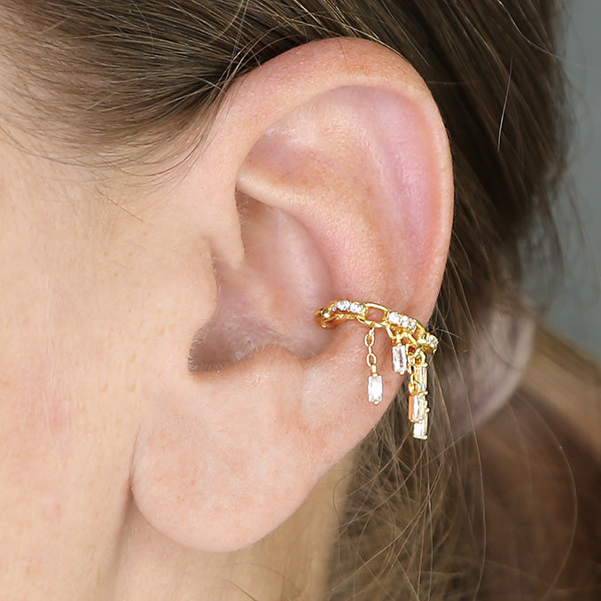 Ear Candy Cascade Cuff | Baguette CZ Charms - John Ross Jewellers