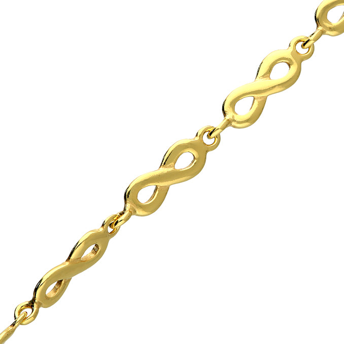 CME Sunshine Infinity bracelet featuring a gold infinity symbol and sun charm, elegant jewelry accessory for women.