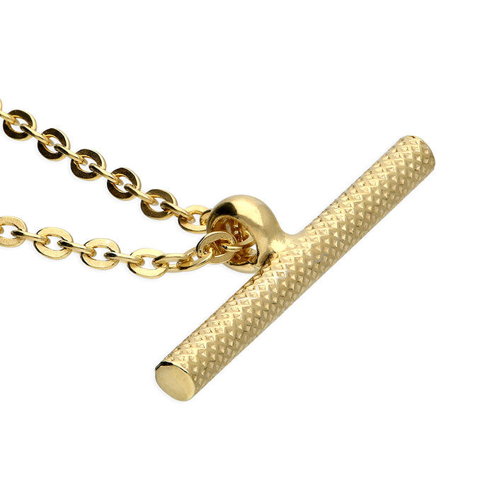 Sunshine Textured T-Bar Necklace