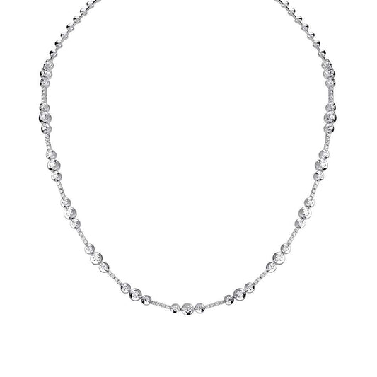 18ct White Gold Rosabella Diamond Line Necklace | 2.00ct - John Ross Jewellers