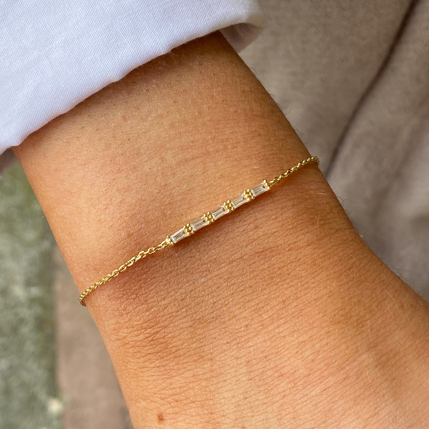 Sunshine Baguette CZ Bar Bracelet - John Ross Jewellers