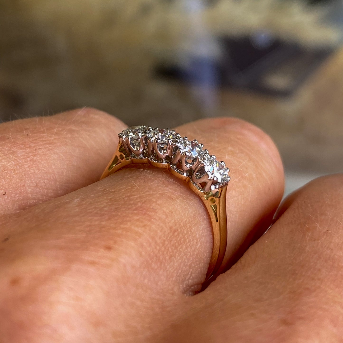 18ct Gold Four Stone Rex Diamond Eternity Ring | 0.68ct - John Ross Jewellers