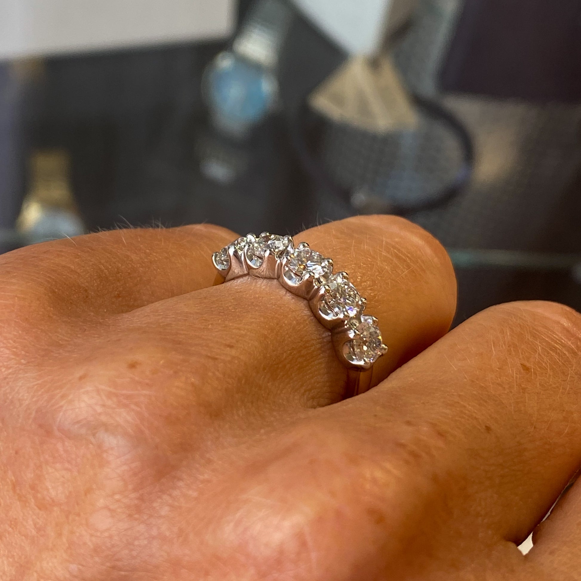 18ct Gold 1.57ct Five Stone Diamond Eternity Ring | Certified - John Ross Jewellers
