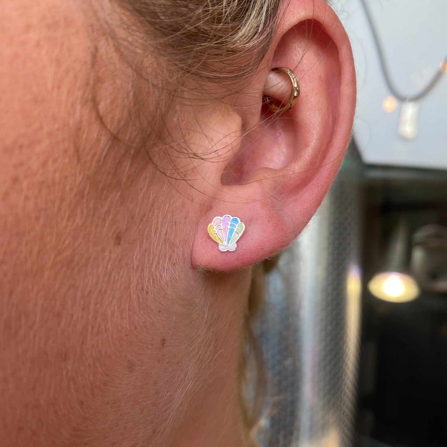 Sensational Shell Stud Earrings - John Ross Jewellers