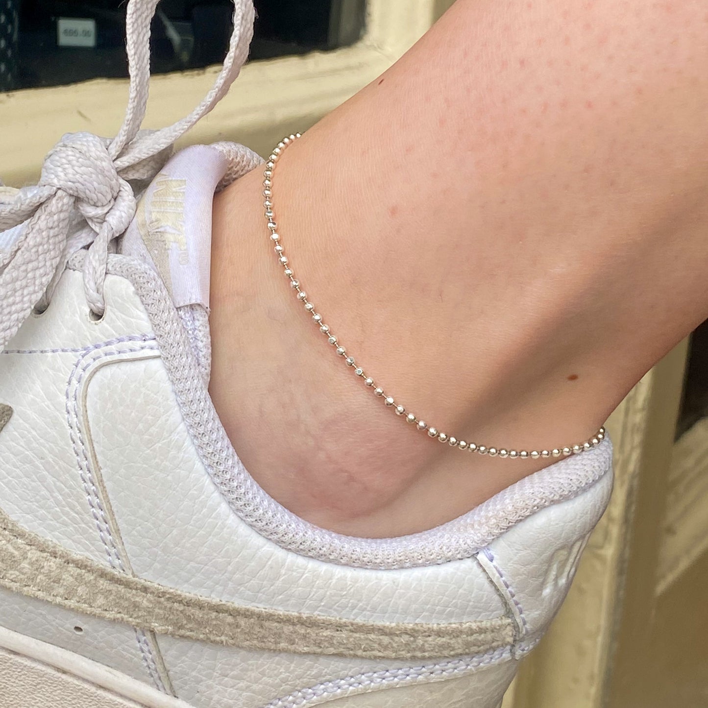 Silver Anklet - Bead Chain - John Ross Jewellers