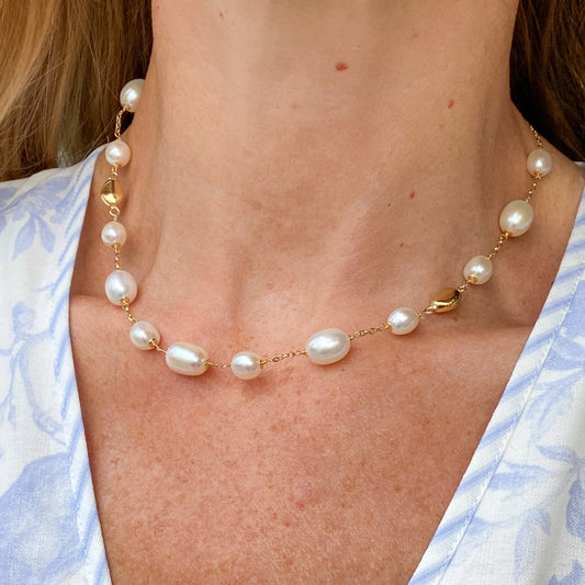 18ct Gold Freshwater Pearl Necklace - John Ross Jewellers