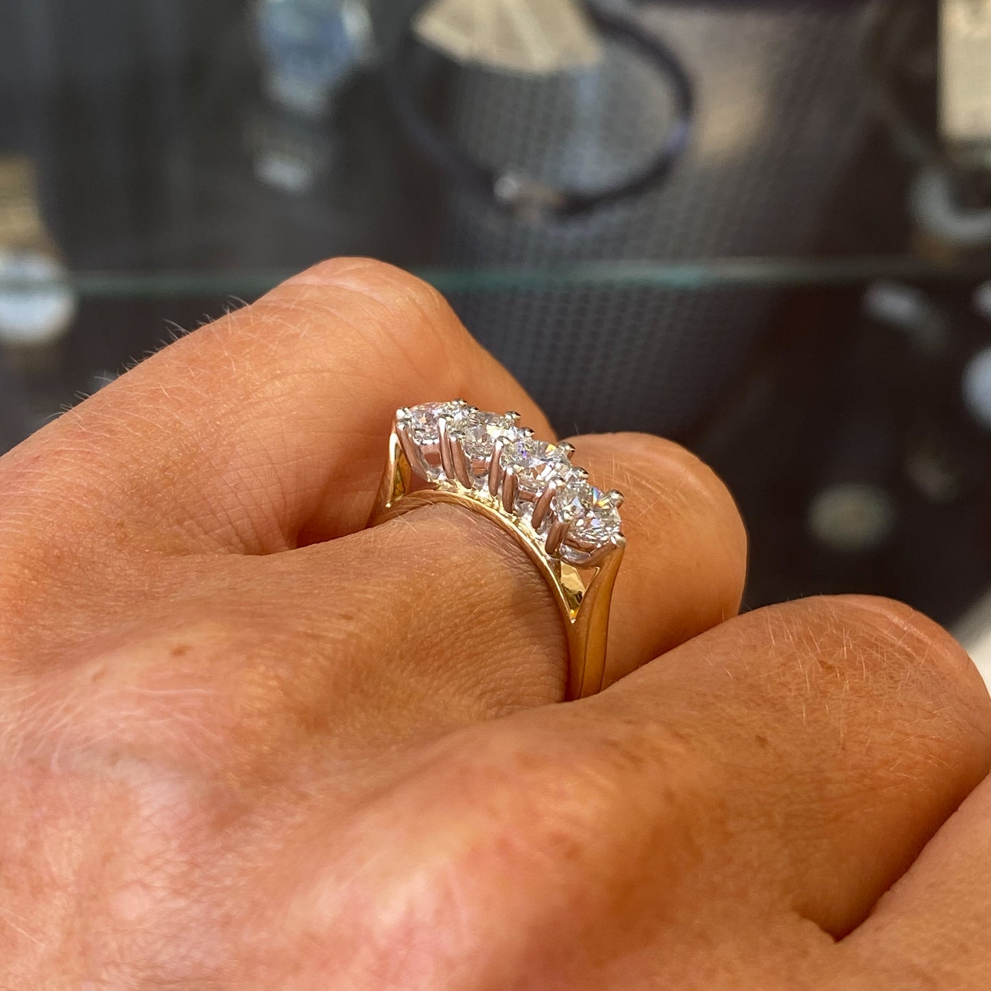 18ct Gold Four Stone Diamond Eternity Ring | 1.53ct - John Ross Jewellers