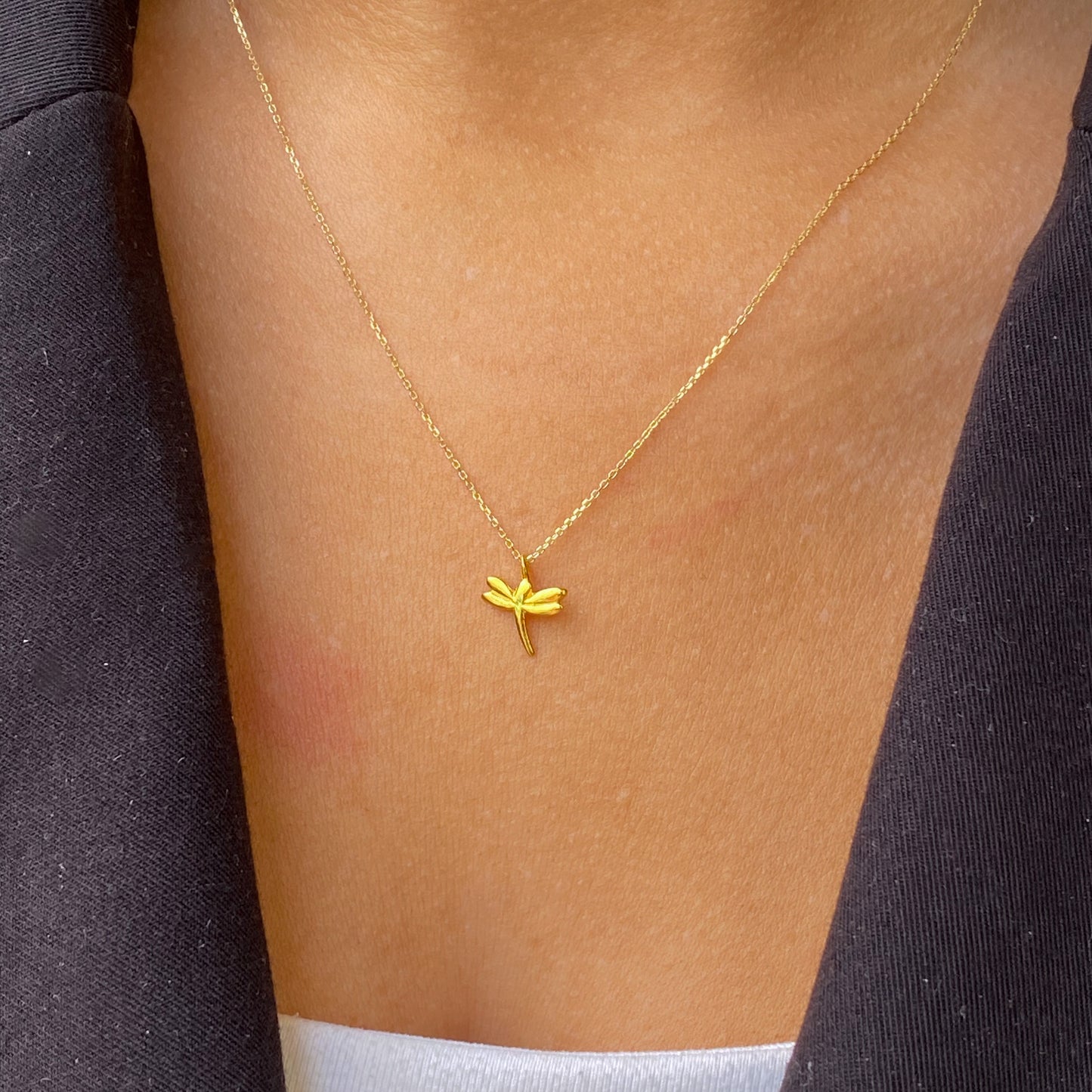 9ct Gold Darling Dragonfly Necklace - John Ross Jewellers
