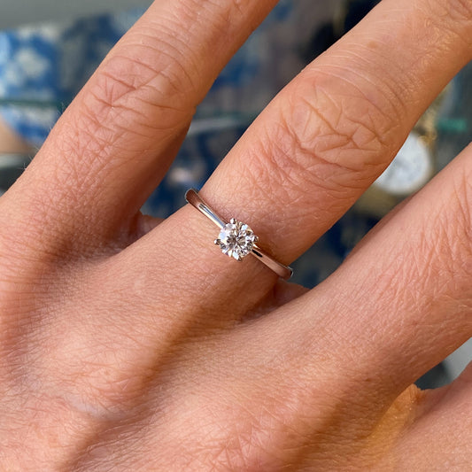 Platinum Diamond Solitaire Engagement Ring | 0.48ct - John Ross Jewellers