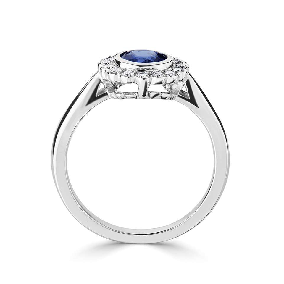 18ct White Sapphire & Diamond Ring - John Ross Jewellers