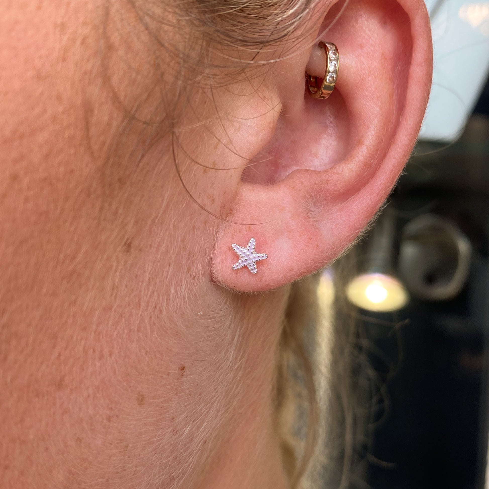 Purple Starfish Stud Earrings - John Ross Jewellers