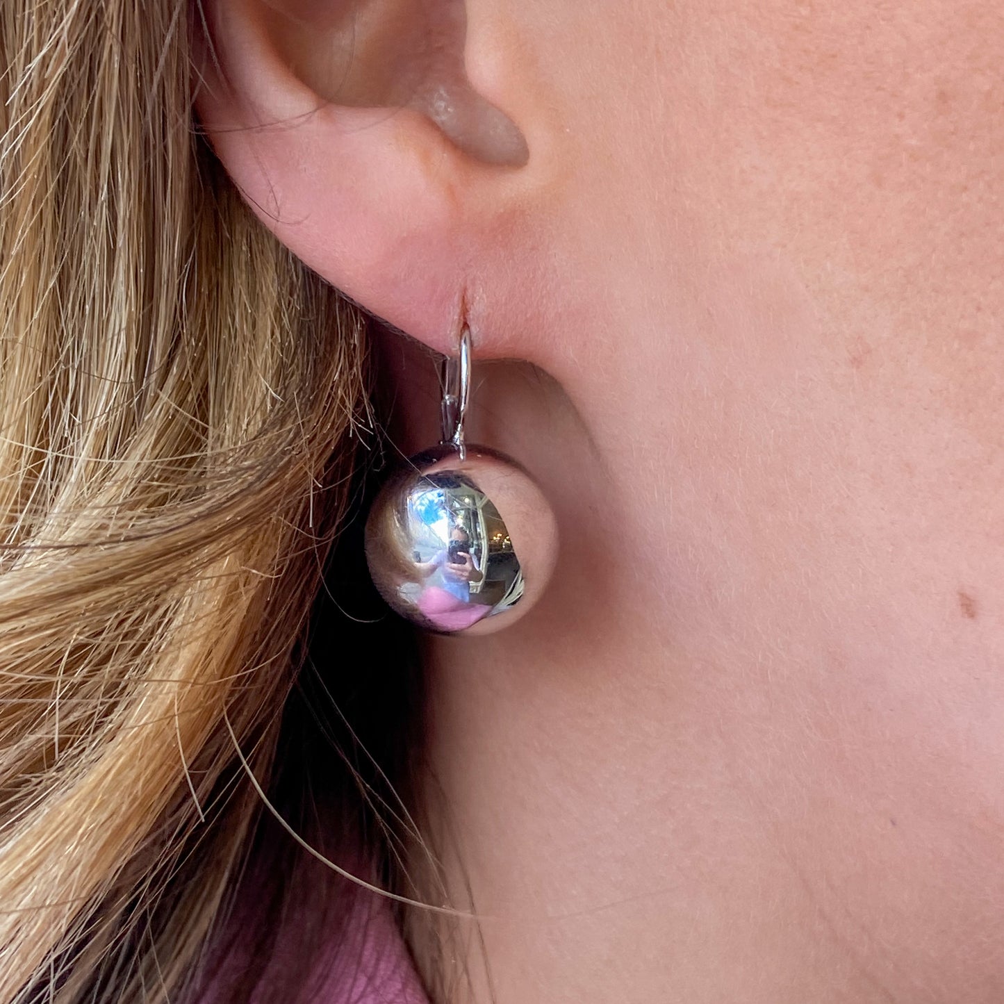 Silver Ball Drop Earrings | 13mm - John Ross Jewellers