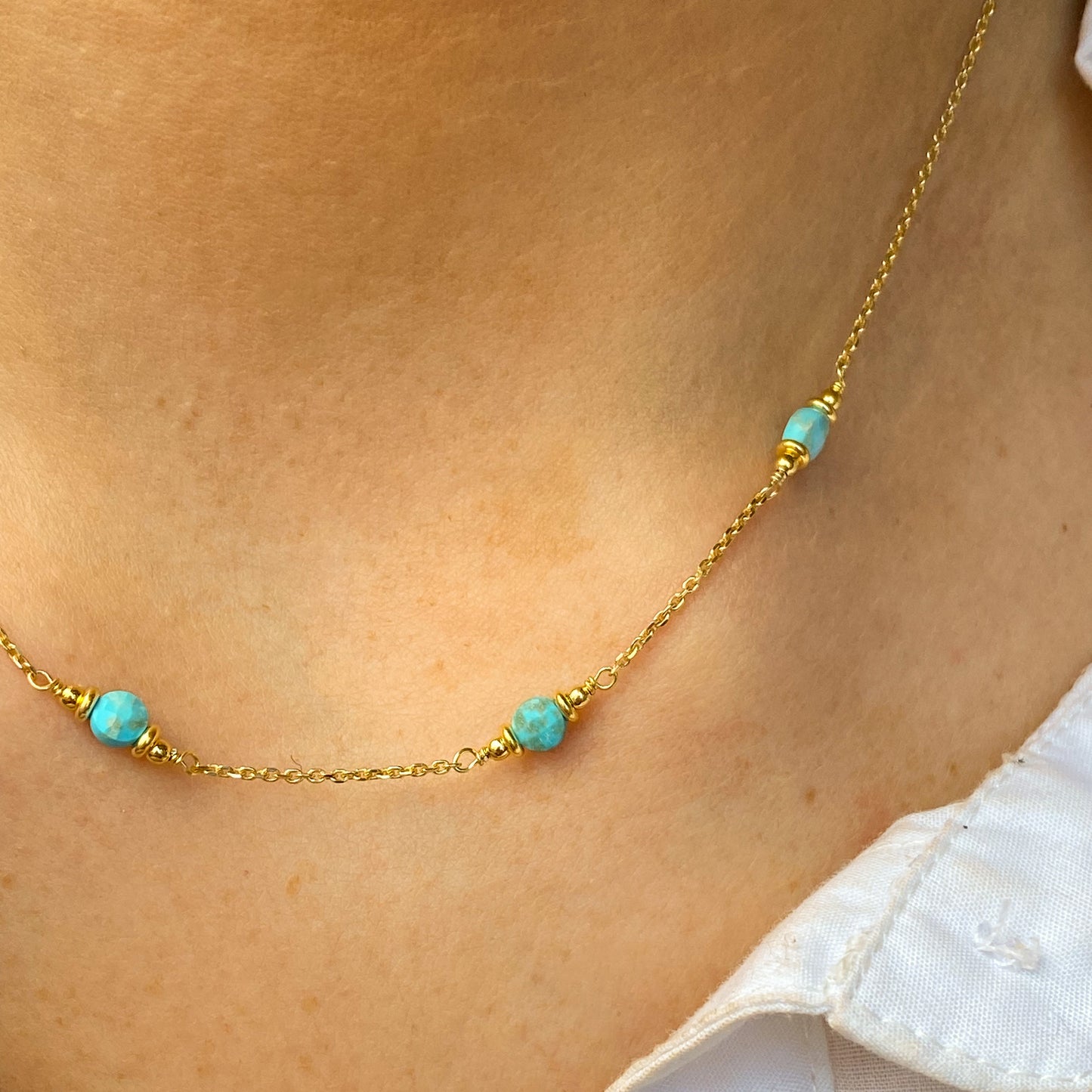 Sunshine Simple Turquoise Nugget Quattro Necklace - John Ross Jewellers