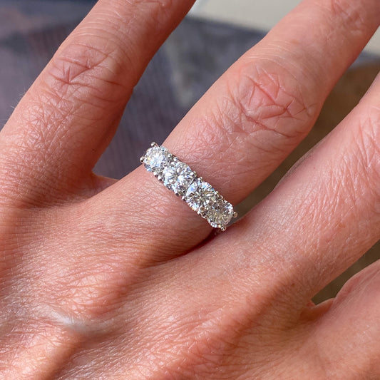 Platinum 2.01ct Four Stone Diamond Eternity Ring | Certified ESI2 - John Ross Jewellers