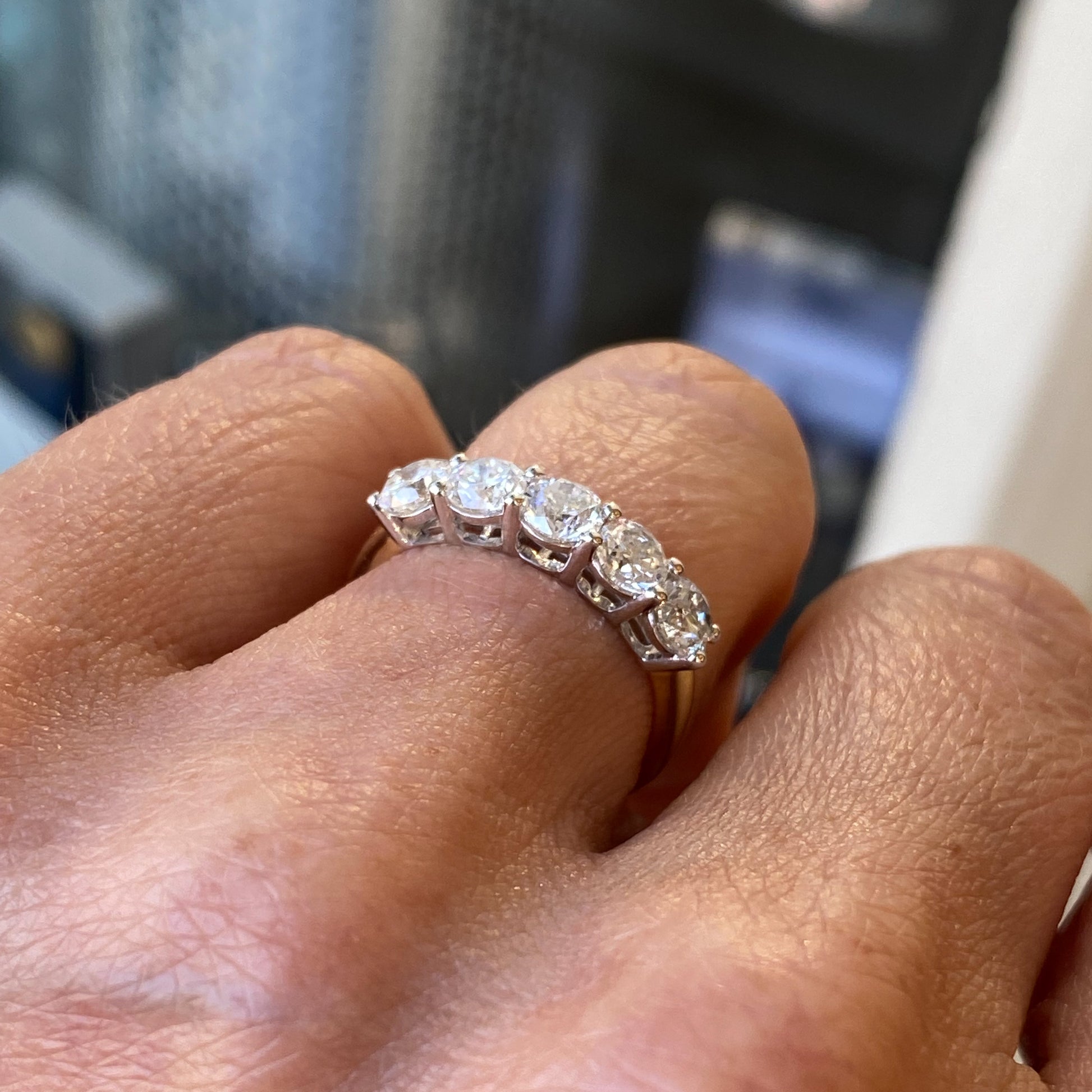 18ct Gold Five Stone Diamond Eternity Ring | 1.50Ct - John Ross Jewellers