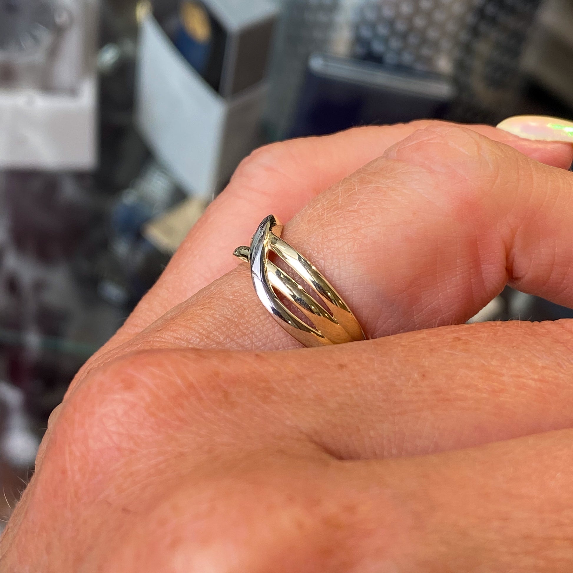 Anello Infinito In Oro Giallo 9 Carati - Confezione Regalo Da Donna (misura K-Q) - Italia - Foto 5