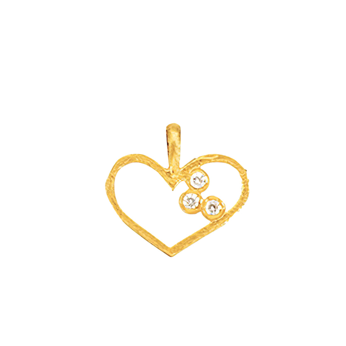 9ct Gold Darling CZ Open Heart Necklace - John Ross Jewellers