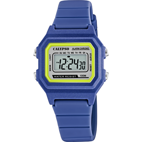 Q&Q Calypso Blue & Green Digital Watch