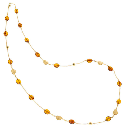 Baroque Necklace | Clio | Amber