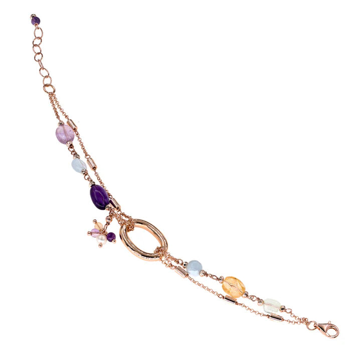 Baroque Bracelet | Horos | Amethyst & Quartz - John Ross Jewellers