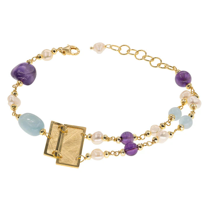 Baroque Bracelet | Istro | Amethyst - John Ross Jewellers