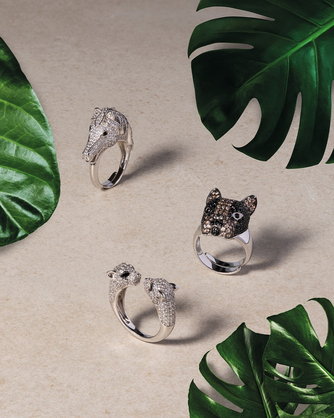 REBECCA Urban Jungle | Two Headed-Panther Ring - John Ross Jewellers