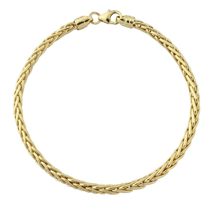 9ct gold Palmier bracelet by Mark Milton featuring intricate palm leaf design on a sleek, elegant jewelry piece.