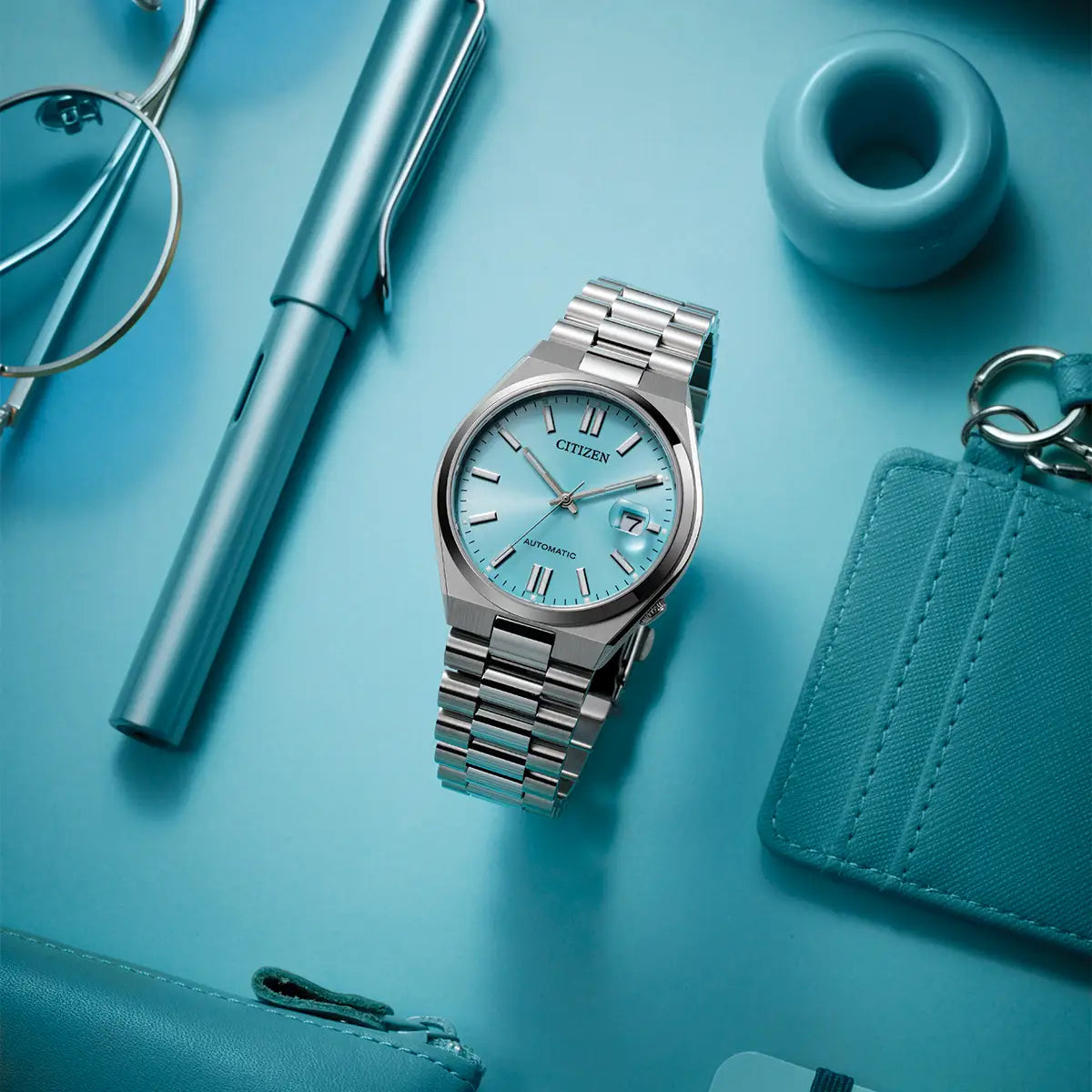 Citizen TSUYOSA Automatic Watch Aqua Blue John Ross Jewellers