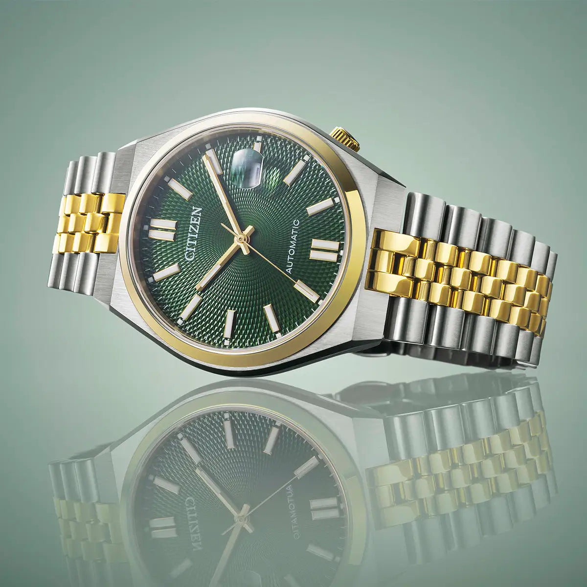 Citizen TSUYOSA 60 Automatic Two Tone Watch | Green