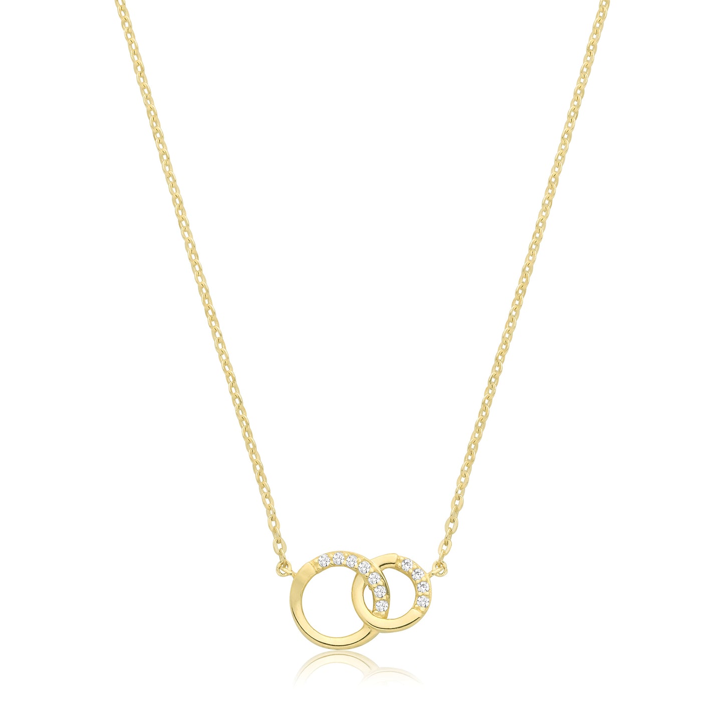9ct Gold CZ Unity Necklace - John Ross Jewellers