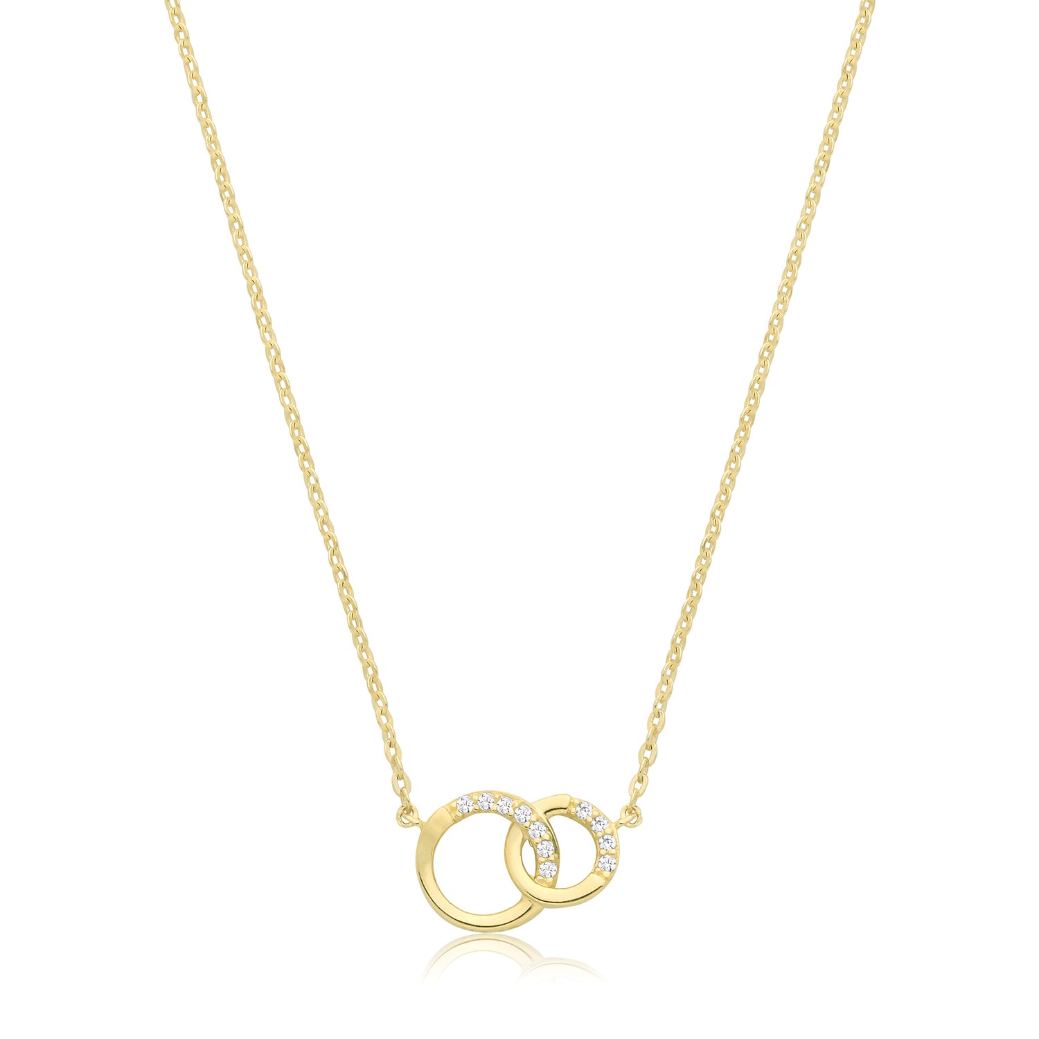 9ct Gold CZ Unity Necklace - John Ross Jewellers