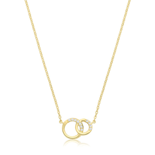 9ct Gold CZ Unity Necklace - John Ross Jewellers