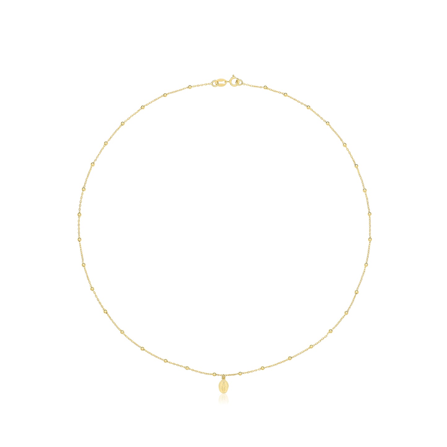 9ct Gold Beaded Miraculous Necklace