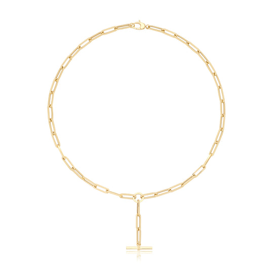9ct Gold T-Bar Necklace