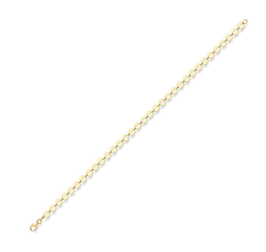 9ct Gold Modern Ovals Bracelet