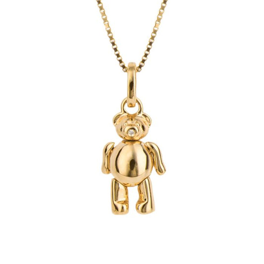D for Diamond Ted The Teddy Necklace